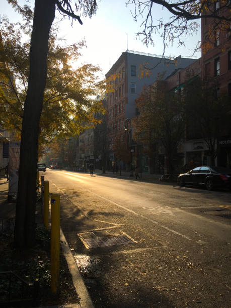 New York City Street Sunny Fall Day