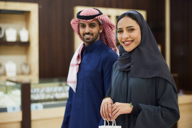 istock A young couple visits a luxury boutique shop in Riyadh. 2193292043