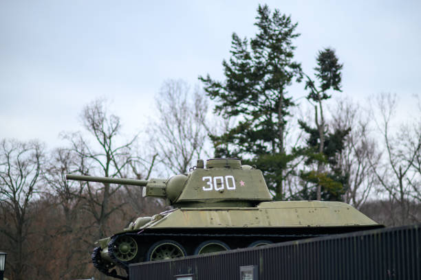 Close-up View Of Military Tanks On Road