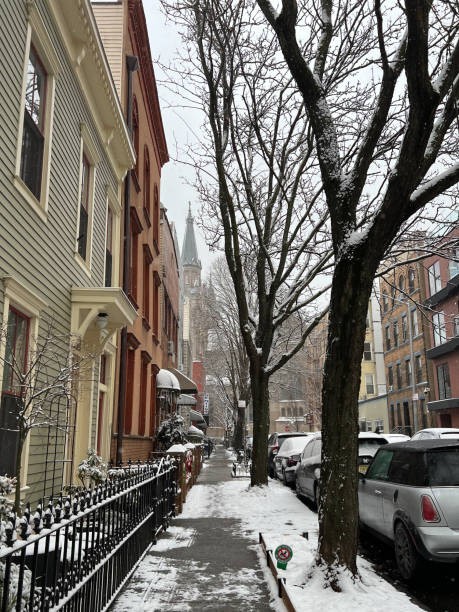 istock Snowy Brooklyn Street 2193299824