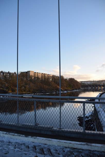 istock Wellington Suspension Bridge In The Snow 2193300963