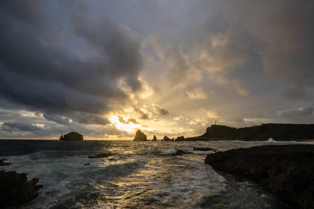 istock Rocky coast with sharp rock formations at a bay in the sea. Pointe des Chateau overlooking Pointes des colibris on Grande Terre, Guadeloupe, French Antilles, Caribbean 2193301025