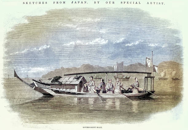 istock Sketches from Japan, Japanese government boat,  1861, 19th Century vintage illustration 2193307587
