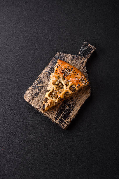istock French quiche with chicken or salmon, cheese, salt, spices and herbs 2193308052