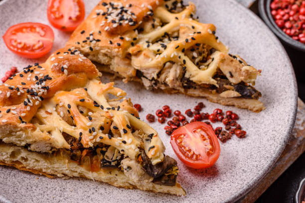 istock French quiche with chicken or salmon, cheese, salt, spices and herbs 2193308394