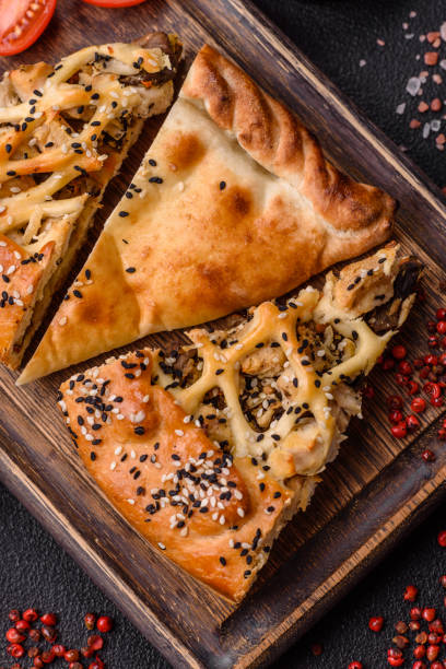 istock French quiche with chicken or salmon, cheese, salt, spices and herbs 2193308590