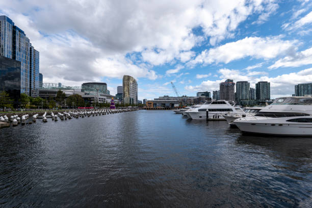 Docklands waterfront in Melbourne, Australia