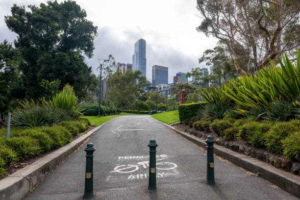 Flagstaff Gardens and Downtown Melbourne, Australia