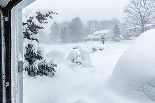 istock Everything is Buried Under Mounds of Deep Blizzard Storm Snow 2193333407