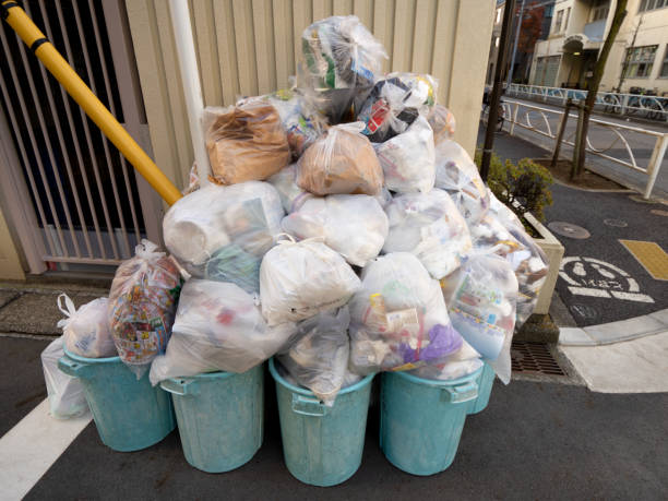 istock A large amount of household garbage collected at a collection point 2193333671