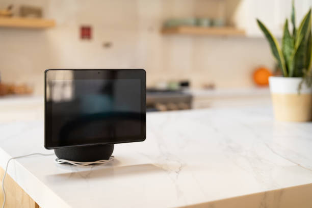istock Modern digital house management device in the kitchen 2193337399