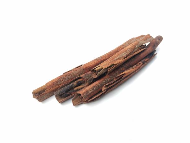 istock Cinnamomum verum or cinnamon isolated on white background 2193339219