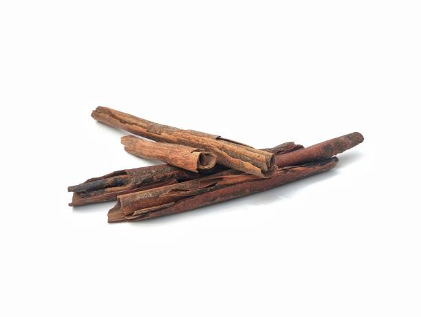istock Cinnamomum verum or cinnamon isolated on white background 2193339244