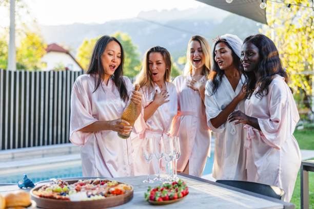 istock Indian Bride Celebrating Bachelorette Party with Friends 2193341997