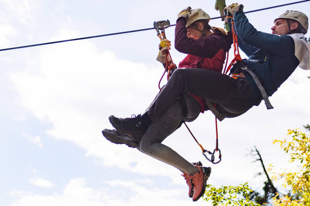 istock Zip Line Adventure with Two People 2193342015