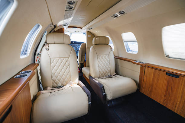 istock Luxury Private Jet Interior with Elegant Leather Seats 2193342271