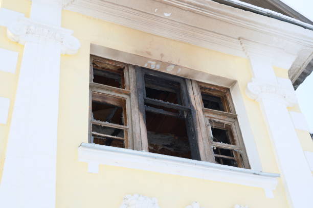 istock An abandoned building with burnt window frames offers unique charm for artistic photography 2193351206