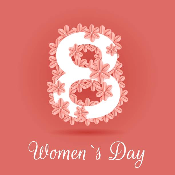 istock Womens day greeting card. Number 8 and flowers. International holiday concept. Flat vector illustration 2193352018