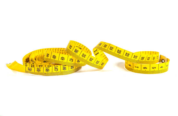 istock Yellow meter in spiral shape isolated on white background 2193357222