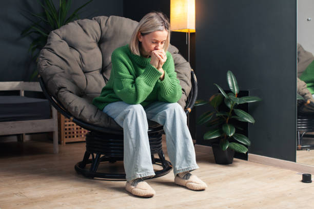 istock Middle age Sad Woman at Home 2193361527