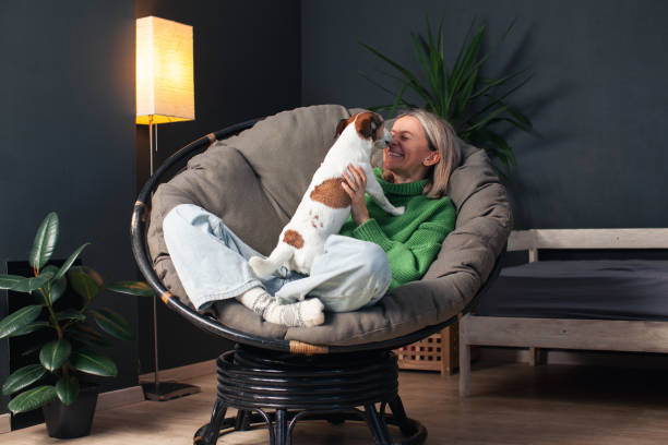 istock Woman Spending day with her Dog at Home 2193361533
