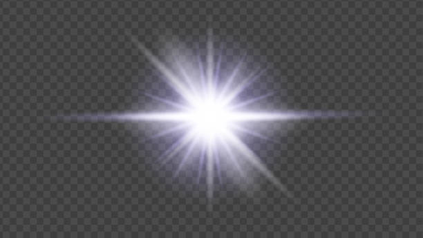 illustrazioni stock, clip art, cartoni animati e icone di tendenza di luce solare o effetto luce bagliore con sfondo trasparente - bling bling