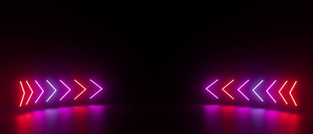 istock A black background with two red and purple arrows pointing to the right 2193365795