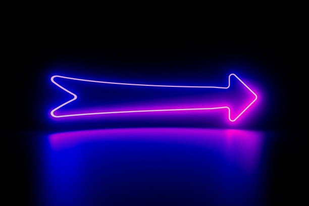 istock A neon arrow pointing to the right 2193365801