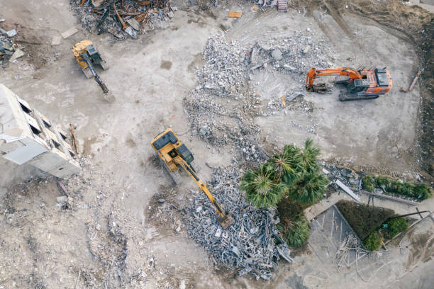 istock Destroyed Office Building - Demolished - Deconstruction - Top Down 2193367364