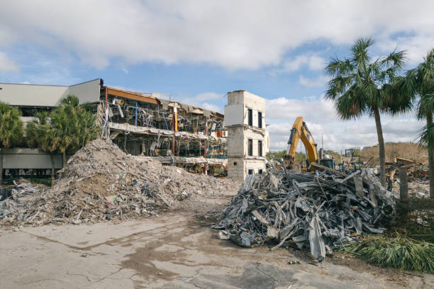 istock Destroyed Office Building - Demolished - Deconstruction - Wide Angle Scene 2193367677