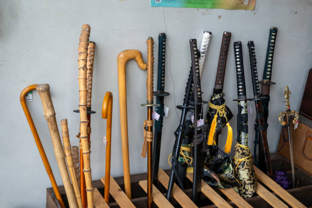 istock Artifacts for sale - Mythical Raccoons , Walking stocks and Samurai swords 2193374874