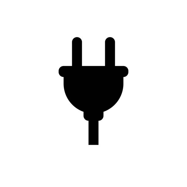 stockillustraties, clipart, cartoons en iconen met electric plug icon - stekker