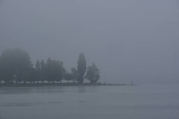 View from the Zeppelin to Lindau - Lake ConstanceThe Swiss Alps are in the background.