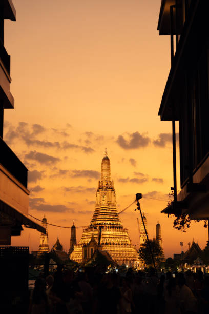 istock Wat Arun, Bangkok, with a golden sky 2193377992