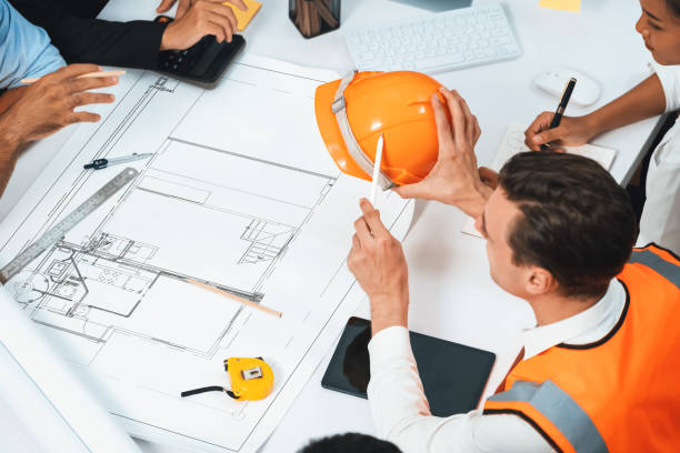 istock Diverse group of civil engineer and client working on architect. Prudent 2193378668