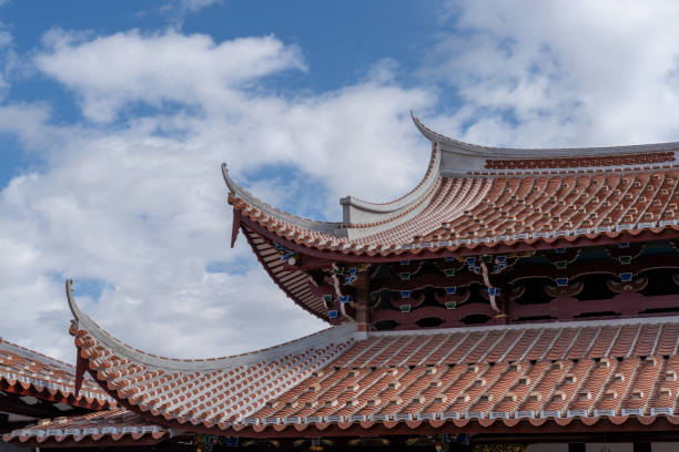The eaves corners of traditional Chinese temple architecture