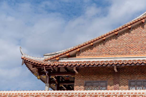 The eaves corners of traditional Chinese temple architecture