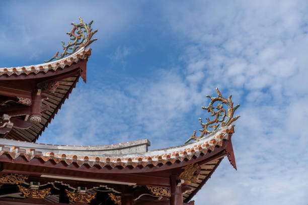The eaves corners of traditional Chinese temple architecture