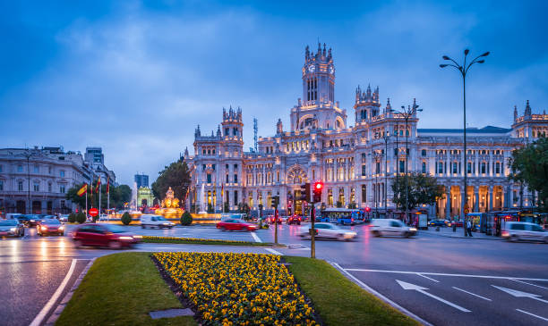 istock Madrid City Hall (former Palace of Communications), Cybele Square in the evening, Spain 2193385105