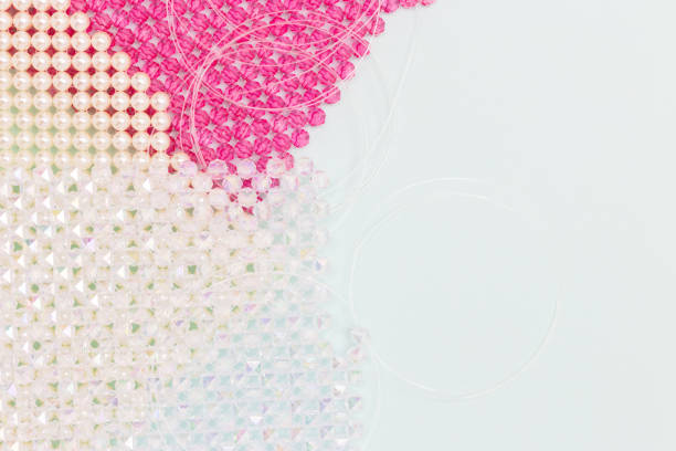 Japanese New Year's images. Sakura and mizuhiki with Japanese paper.  design of accessory parts \