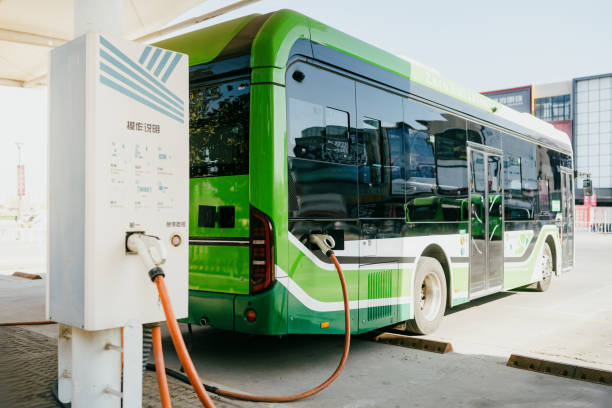 istock Large electric buses are using DC high-speed charging piles to supplement their electricity 2193393817