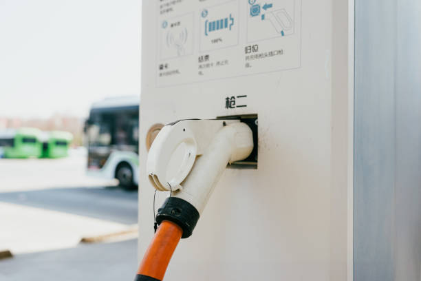 istock Electric vehicle charging pile, China 2193393819
