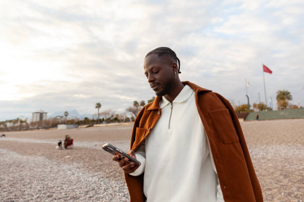 istock Portrait of afro men using phone 2193395633
