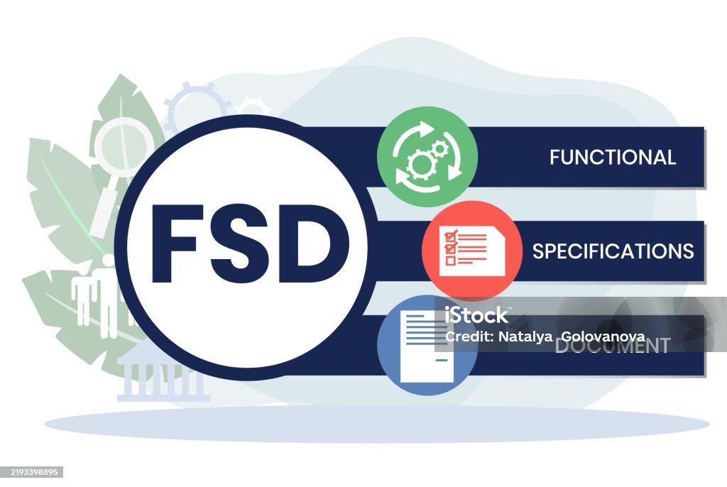 Functional Specifications Fs Fsd Functional Specifications Document Stock Illustration - Download ...