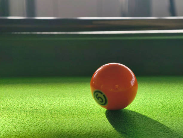 Close-Up Of Balls On Pool Table