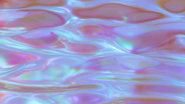 istock 3d illustration portal Glass neon surface with reflection and light 2193401424