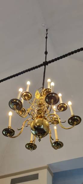 istock Traditional chandelier lamp 2193403328