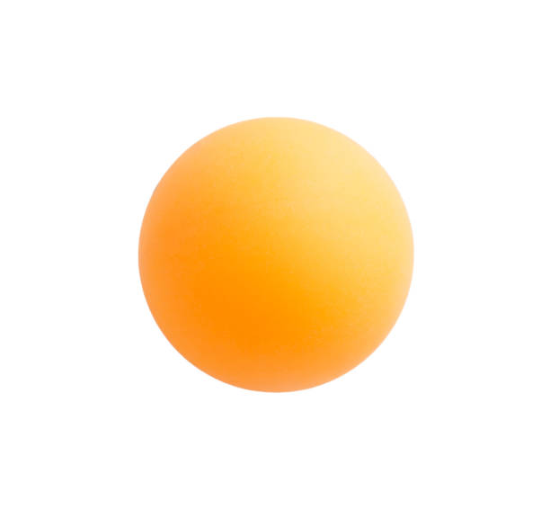 istock A small orange ball sits on a white background 2193407462