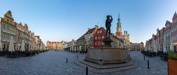 istock Poznan Old Market Square Panorama at Sunrise 2193409763