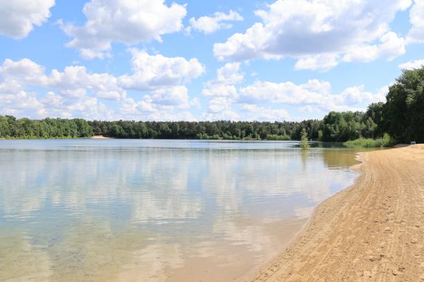 istock Beautiful summer day at the Heidesee in Holdorf 2193410315